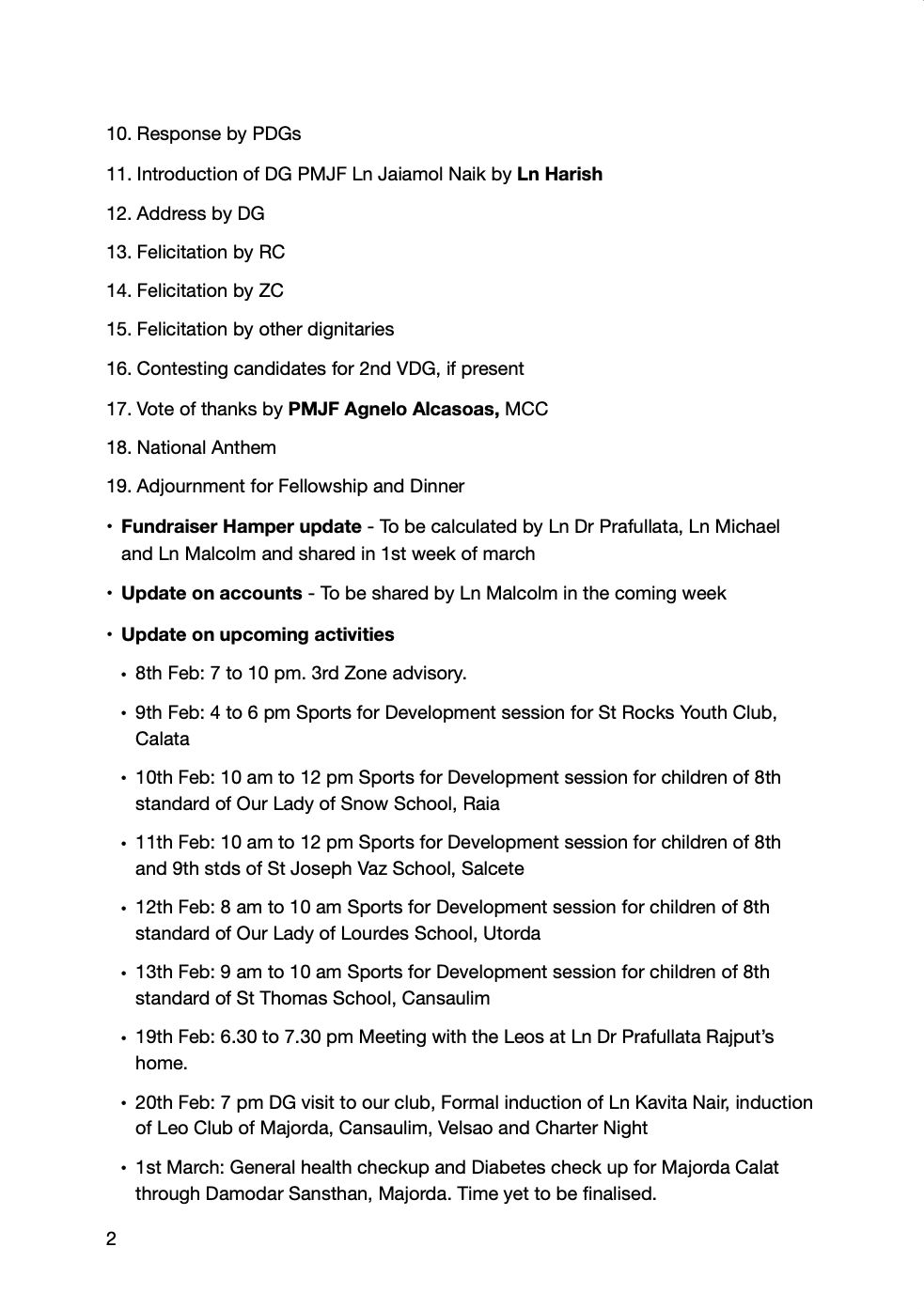 Club Meeting t Lion Agnelos Office