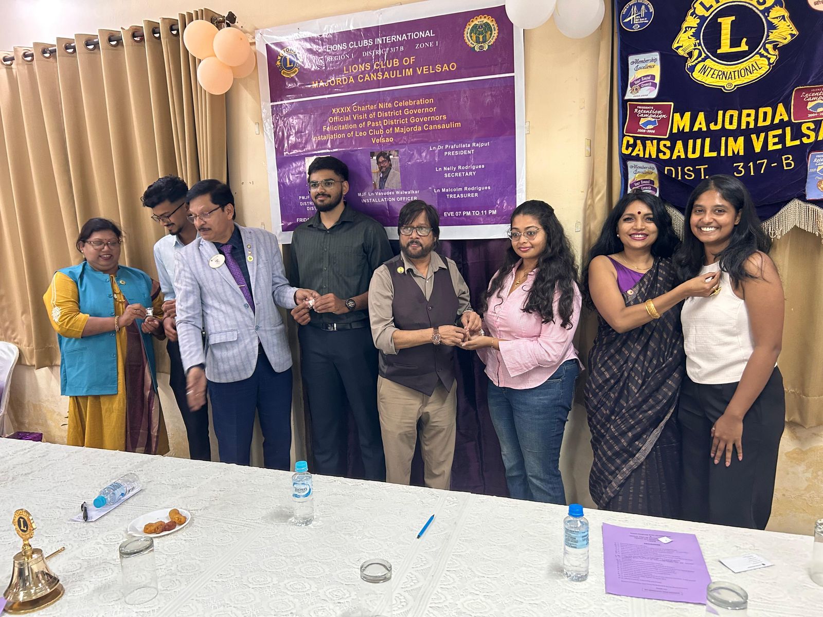 Leo club installed by LC Majorda Velsao cansualim 