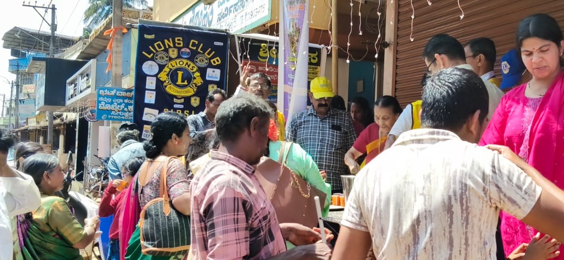 SERVED PREPARED MEALS TO 1200 PILGRIMS DURING SIRSI MARIKAMBA JATRA