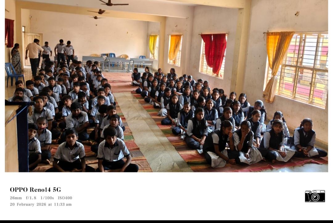 Pediatric cancer awareness talk at kokati school