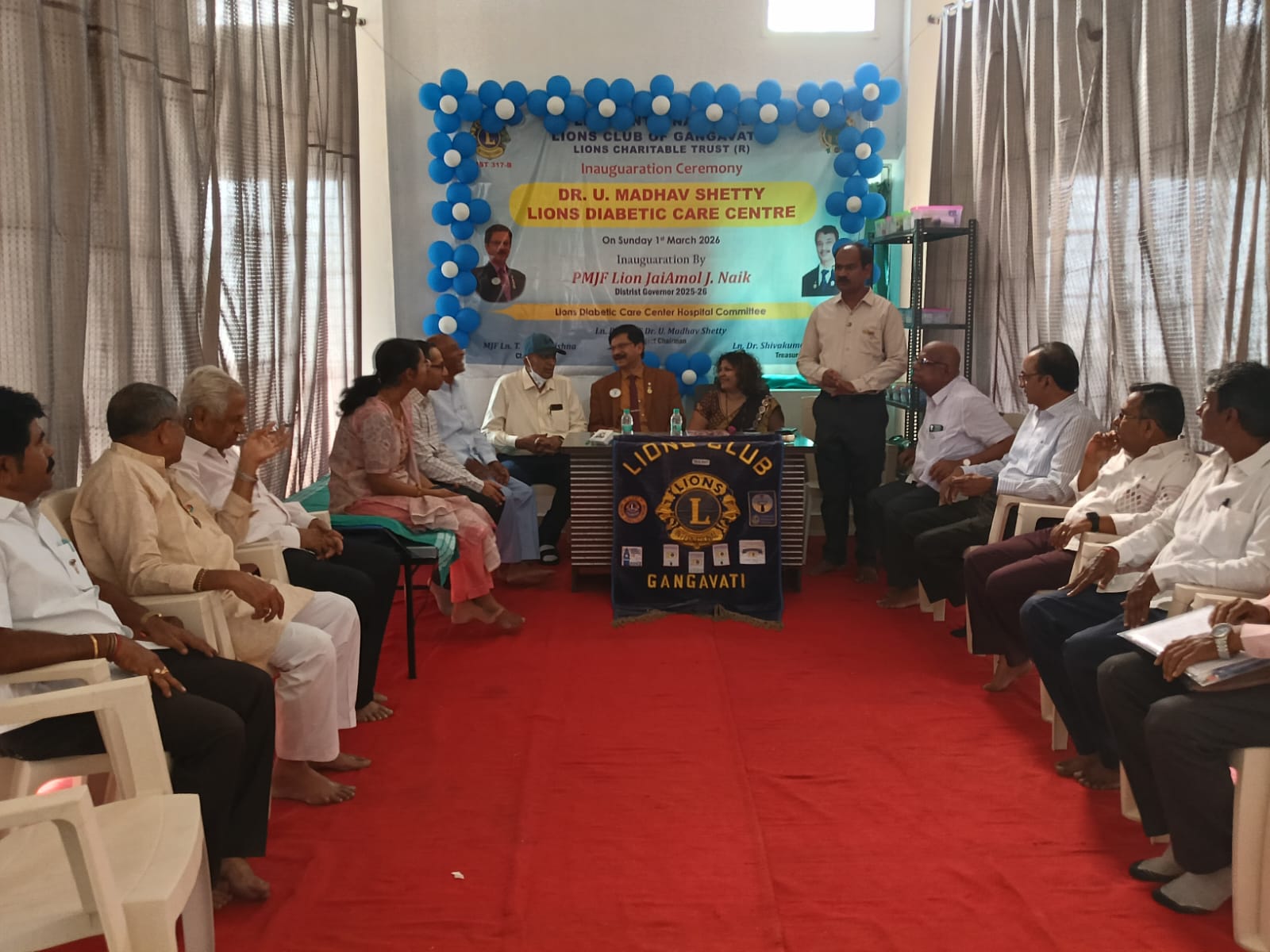 Inauguration ofDr. U Madhav Shetty Diagnostic Care Centre at Lions Eye  hospital Gangavathi 