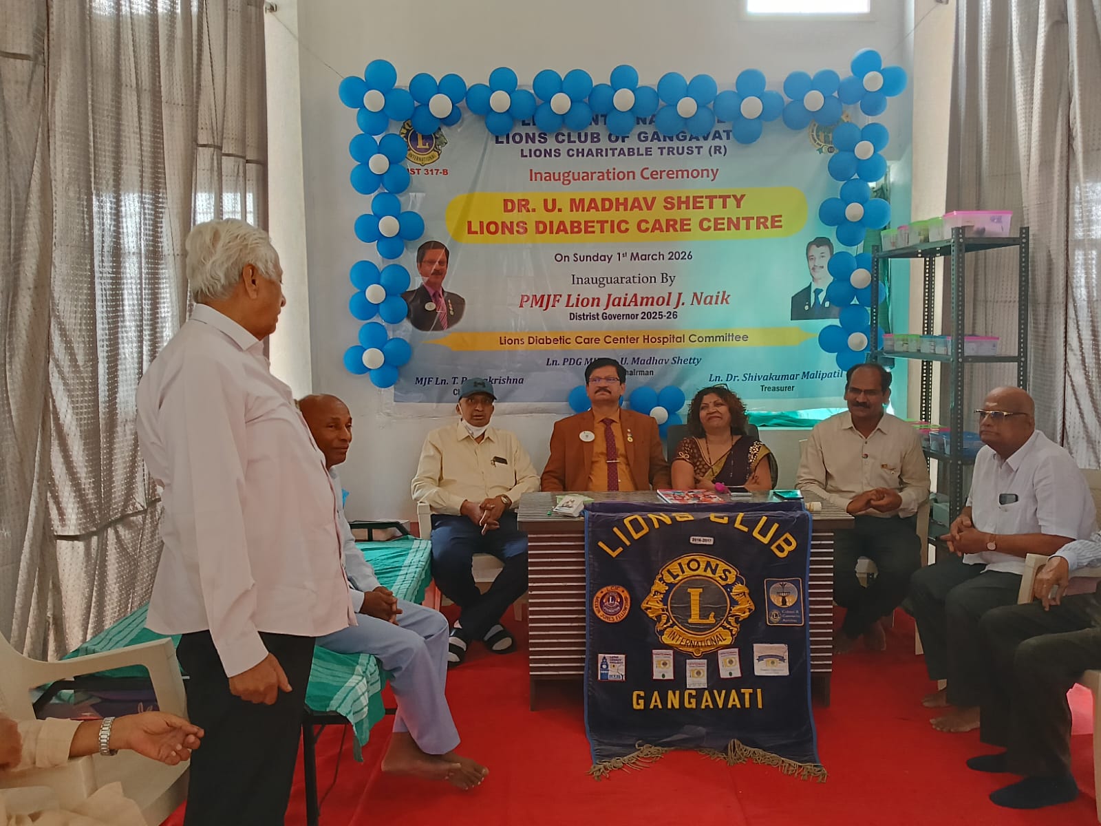 Inauguration ofDr. U Madhav Shetty Diagnostic Care Centre at Lions Eye  hospital Gangavathi 