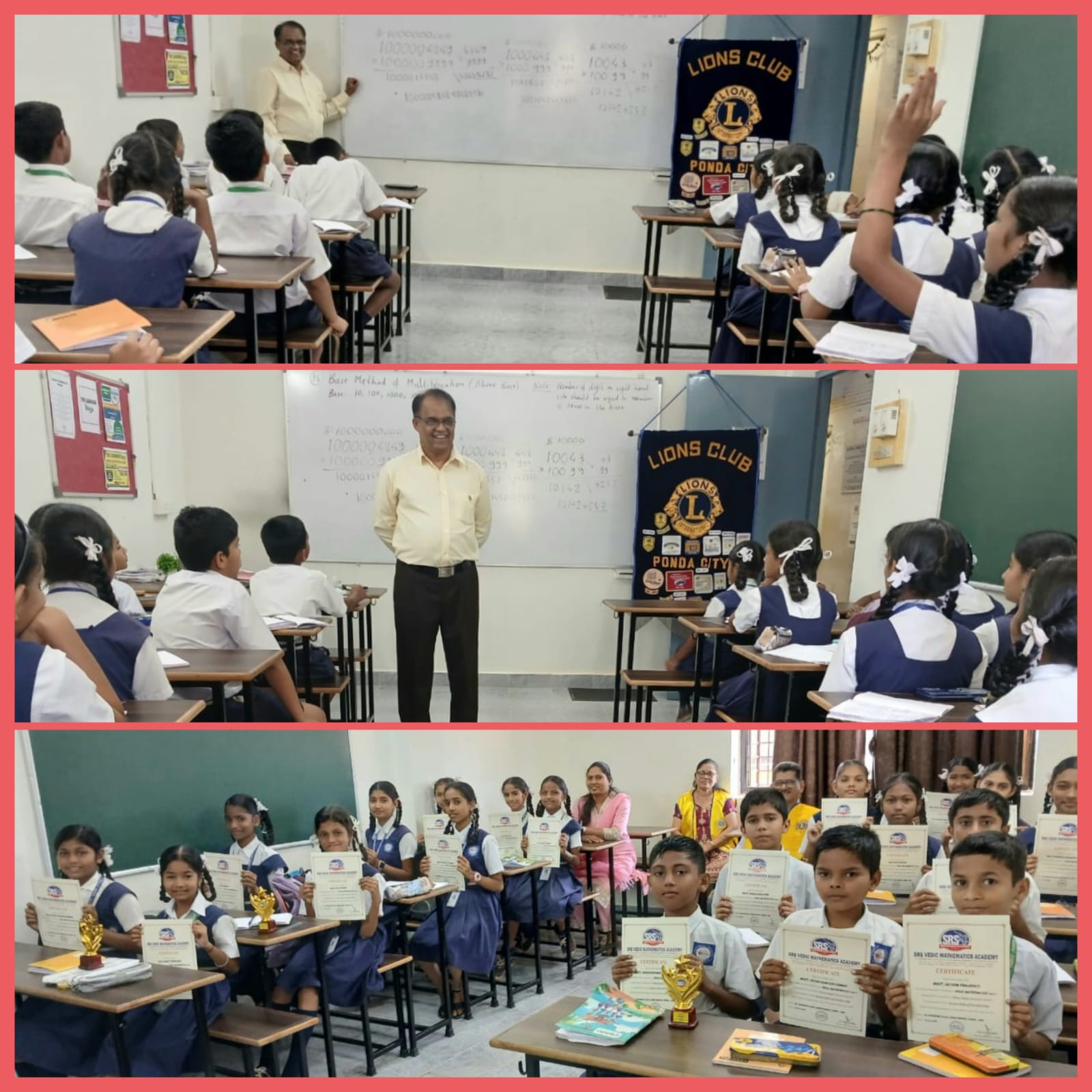 Detailed 3 days Vedic Maths (Part 1) Workshop by Lions Club of Ponda City