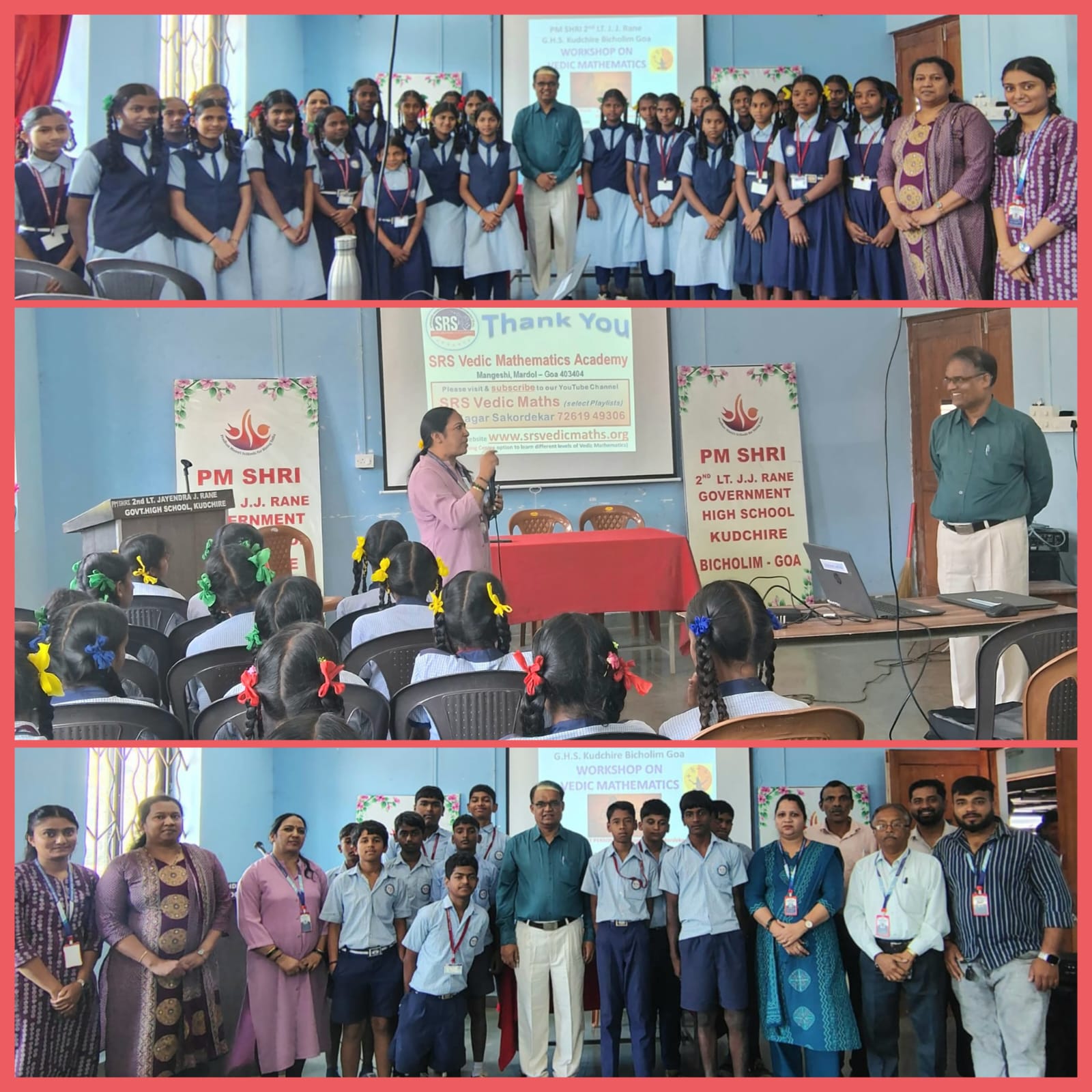 Introductory Vedic Mathematics Workshops for Government High School, Kudchire - Bicholim