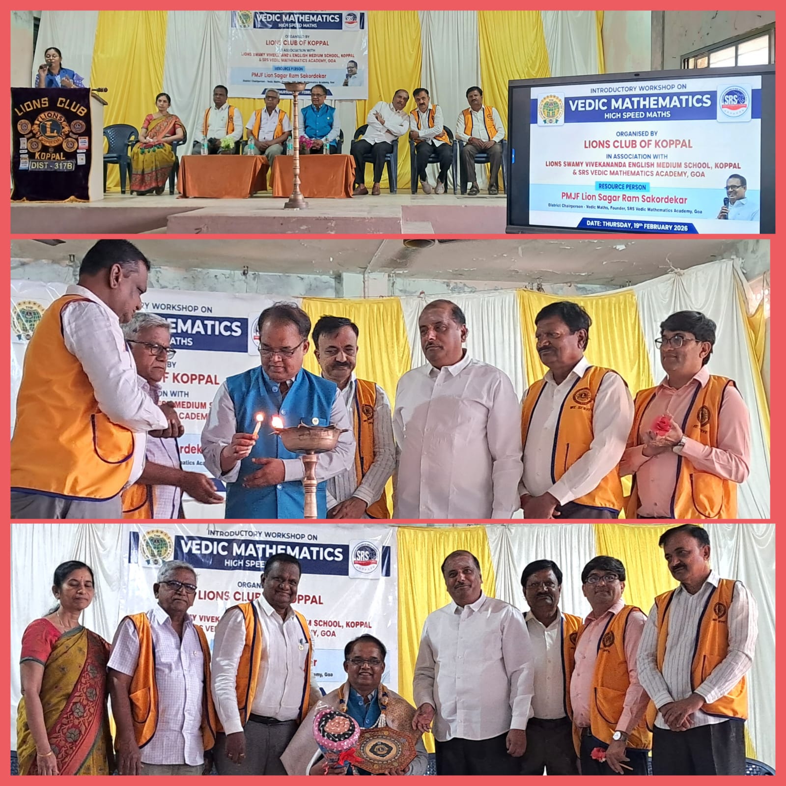 Introductory Vedic Mathematics Workshop by Lions Club of Koppal