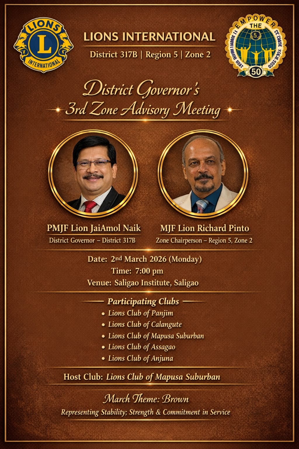 District Governors zone advisory meeting 