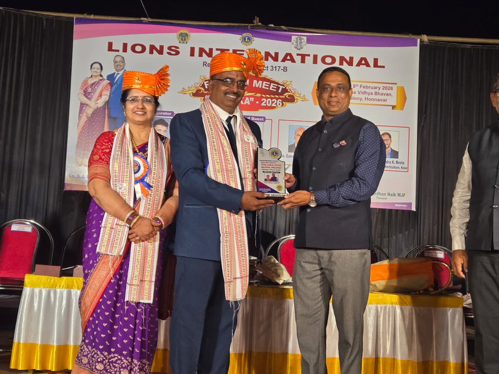 Attended Region Meet Mallika of Region Chairperson Region XII Lion Rajesh Salehital at Honnavar and was Felicitated by REgion Chairperson For The World Wide Weeks