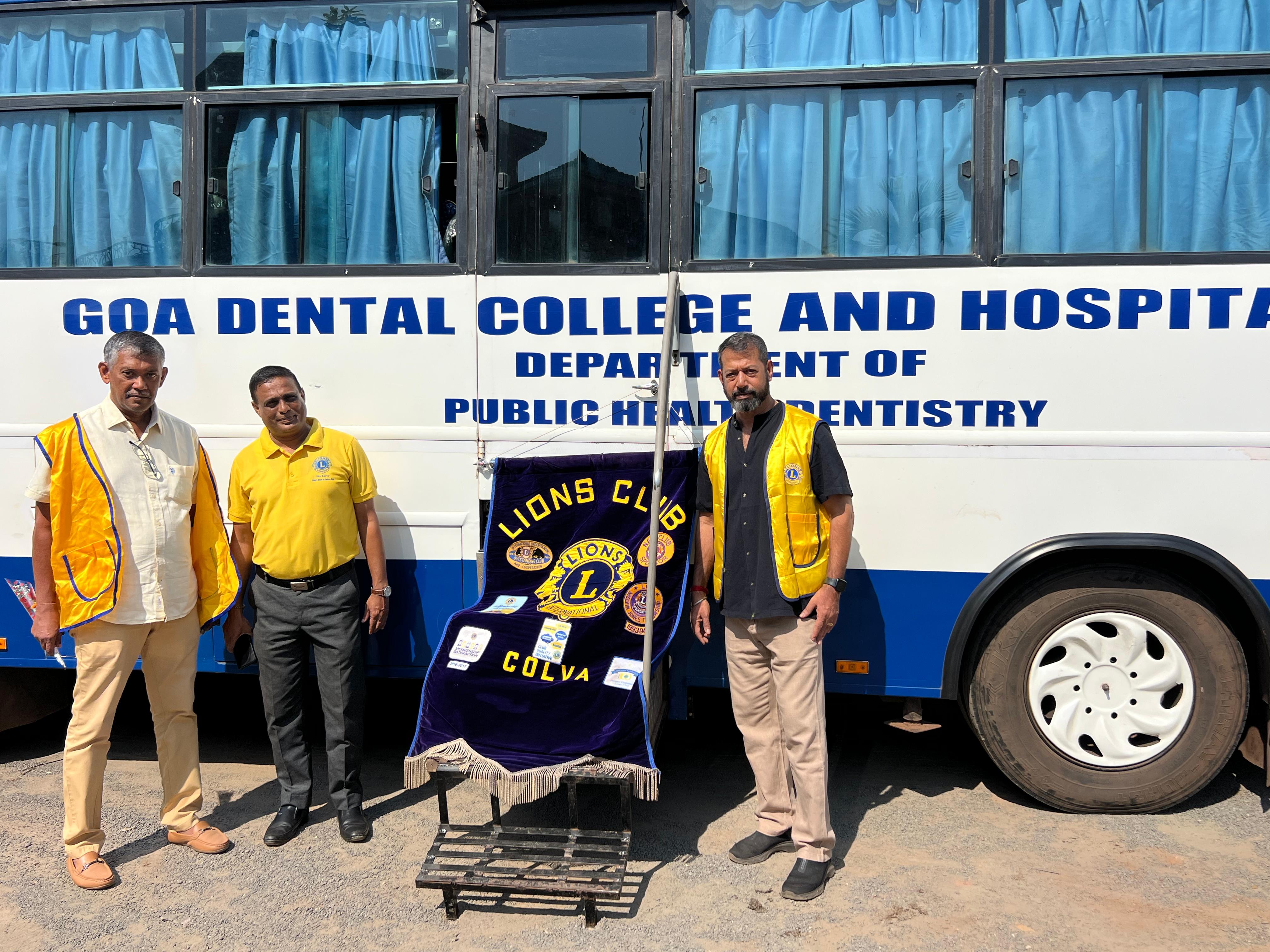 Village Panchayat Cana Benaulim, VDC in association with Lions Club of Colva with UNSDG No 3 Good Health and  Well Being organised A Mega Dental Camp with Dental Mobile Van with 8 Dentist from Goa Dental College and Hospital, Government of Goa 