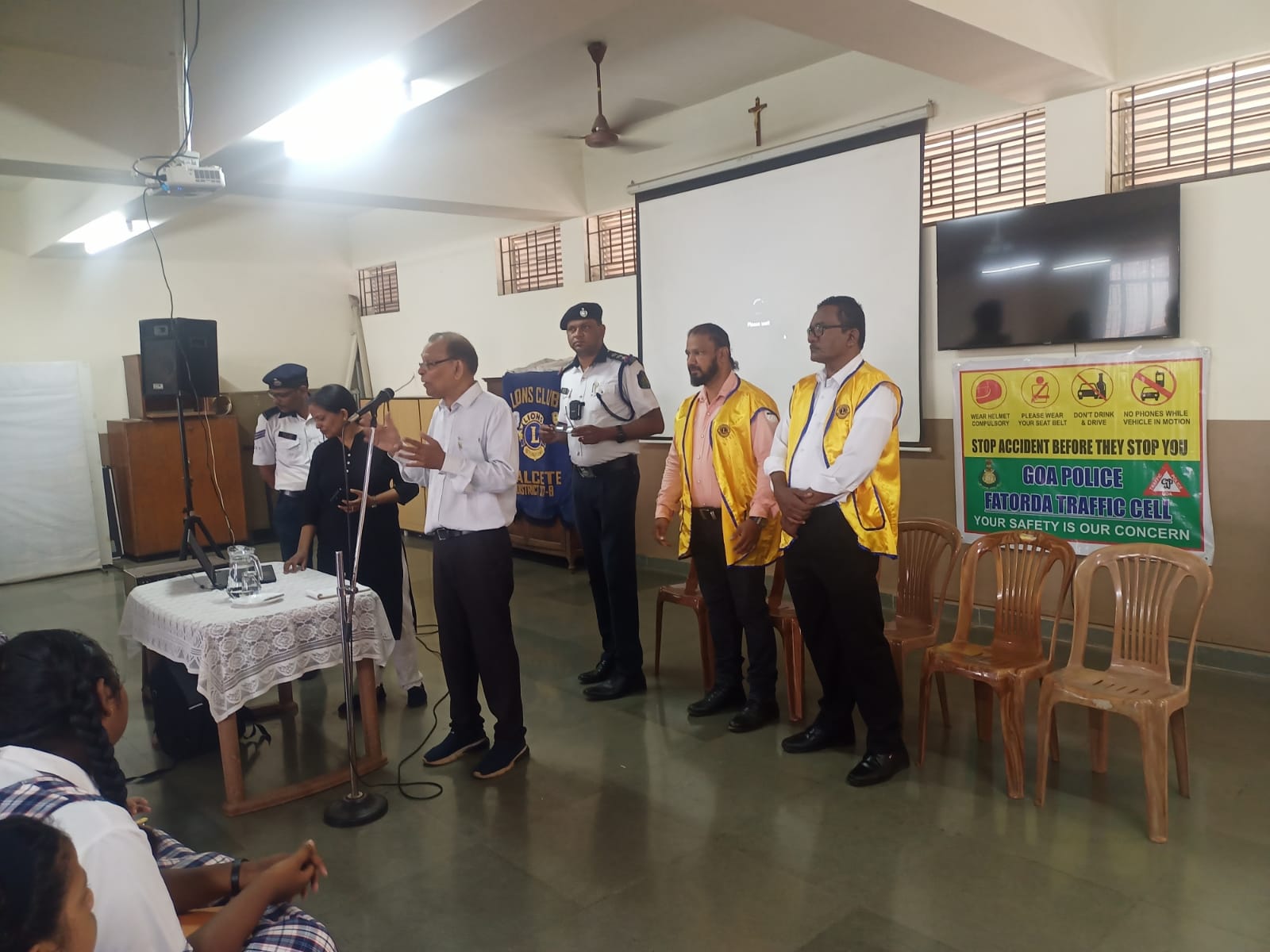 Organised traffic awareness and safety program at Government multipurpose higher secondary school Borda 