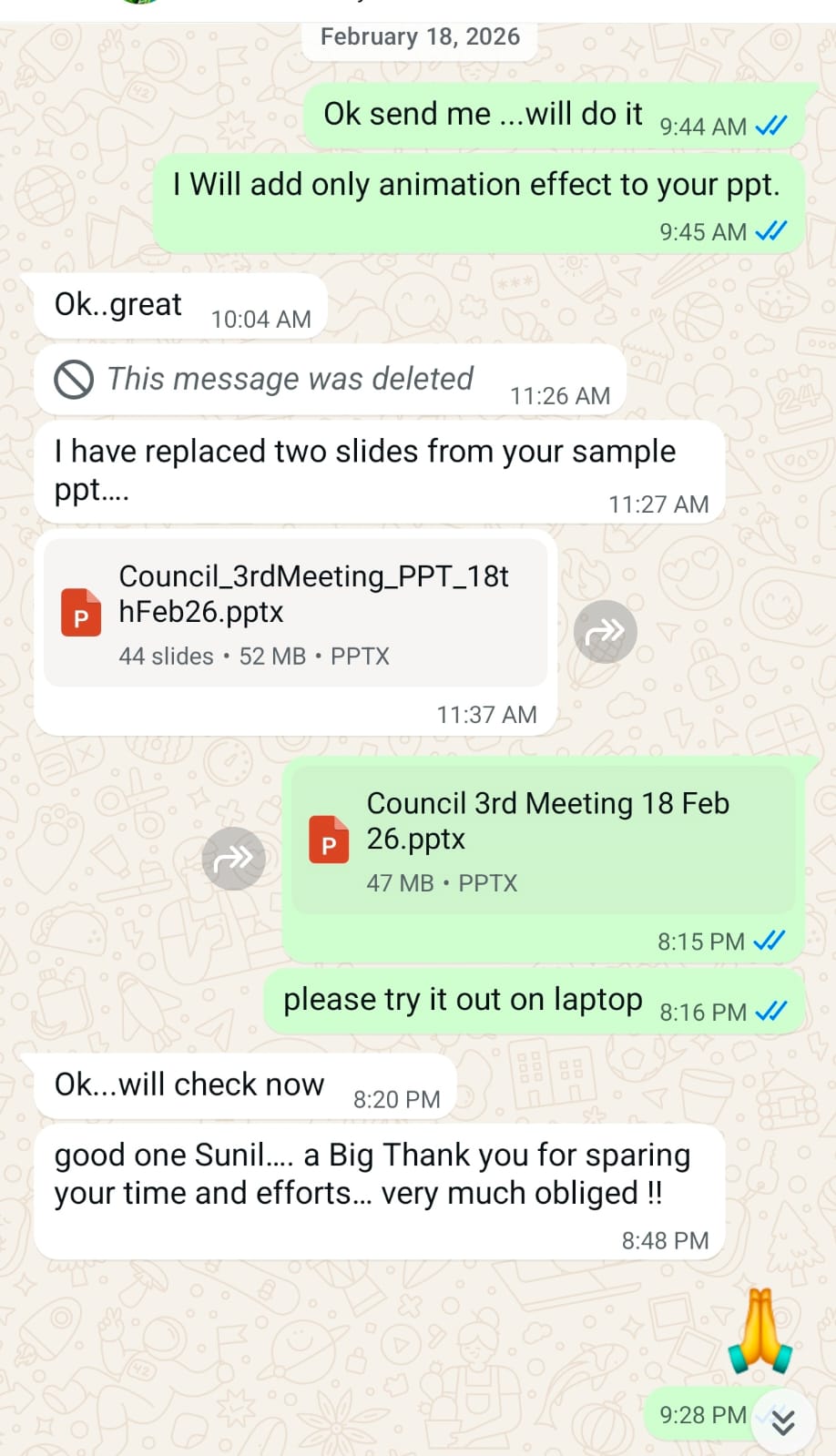 PROVIDED IT SUPPORT TO DISTRCIT DG TEAM IN PREPARING PPT SLIDE PRESENTATION FOR MULTIPLE COUNCILMEETING HELD IN FEB 26