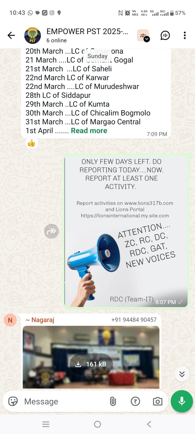 FLYERS DESIGNED AND CIRCULATED ON ALL GROUPS FOR ENCOURAGING REPORTING OF ACTIVITIES 