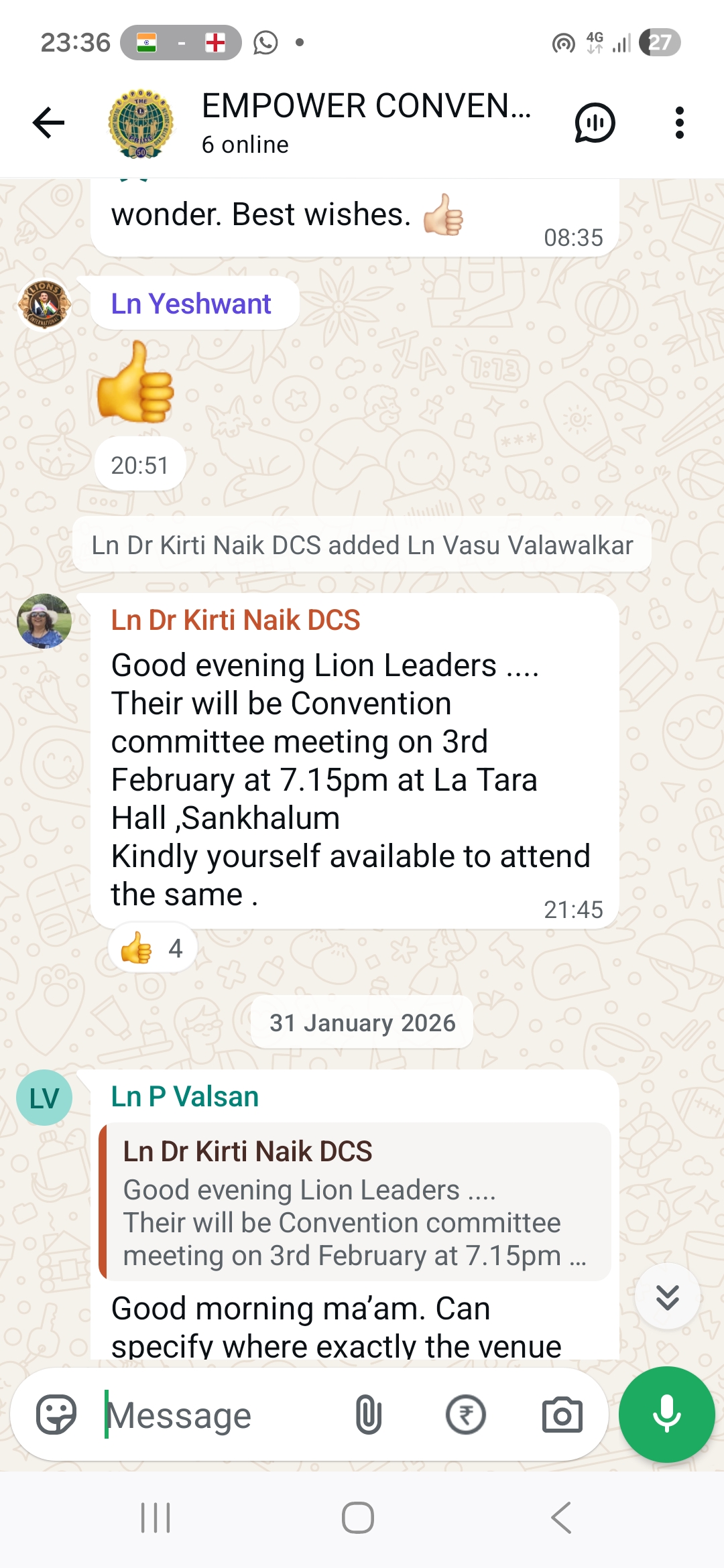 1st District Convention preparatory meeting 