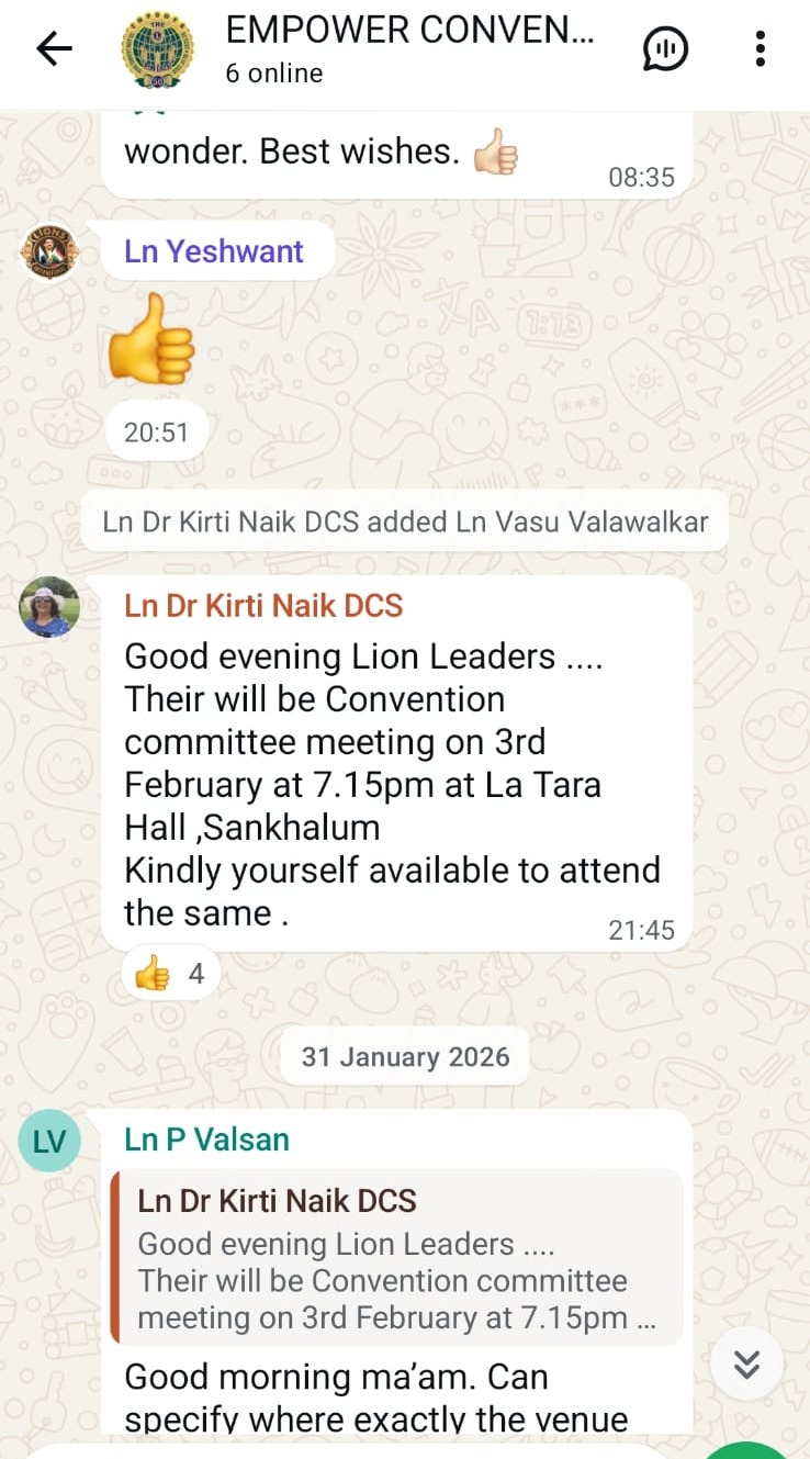 Attended District Governor special meeting 