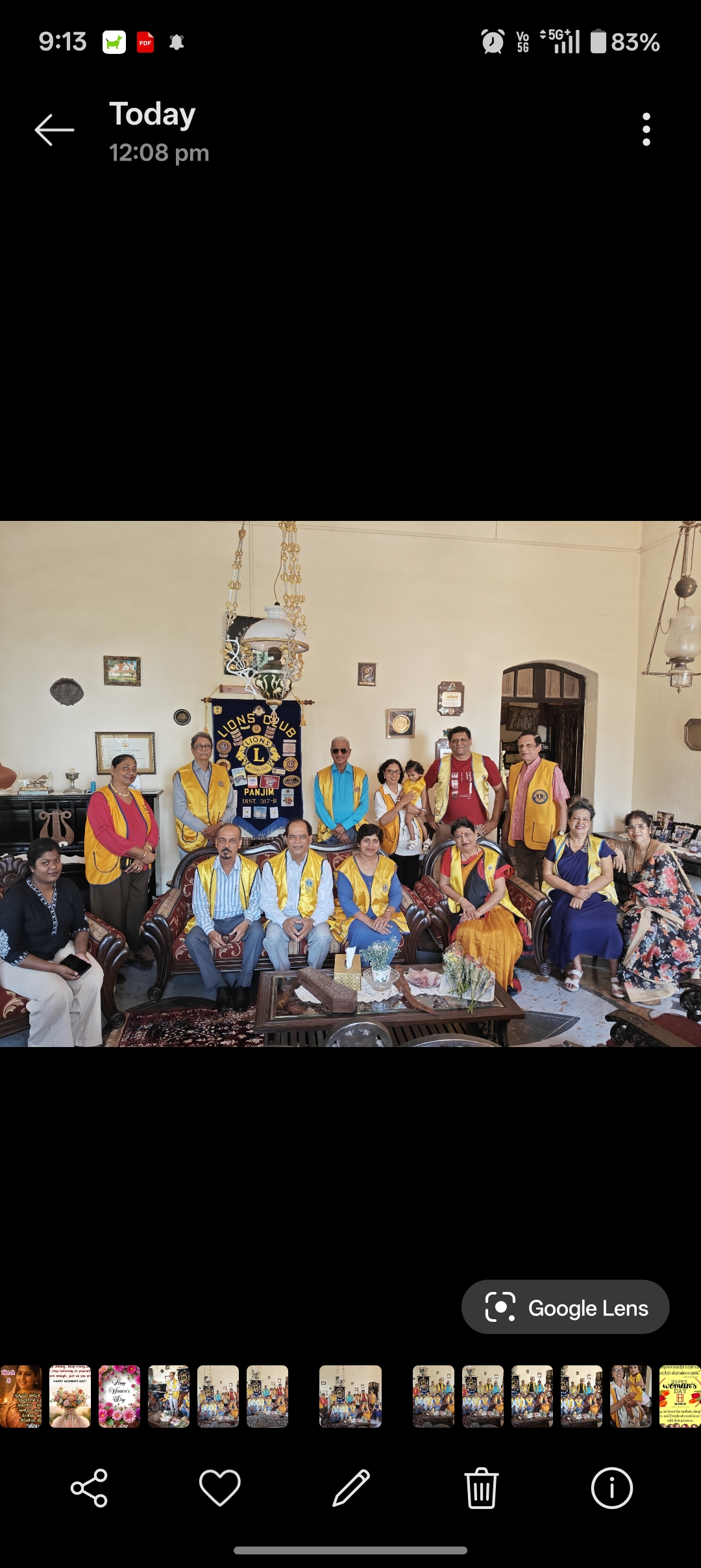 Lions Club of Panjim.obsetvrd Women's Day by honouring a needy patient a monetary purse.