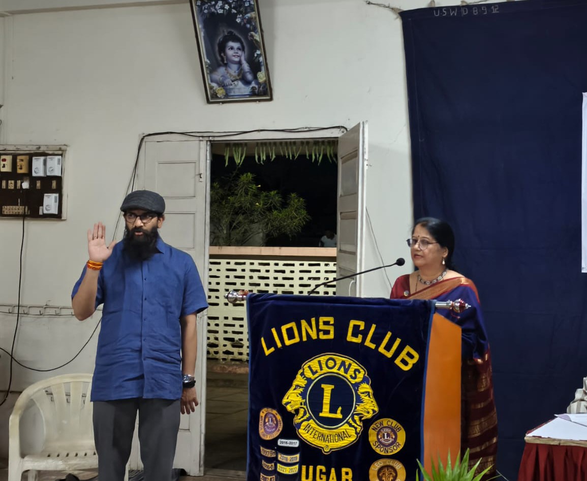 One new member was inducted by RC in Lions Club of Ugar