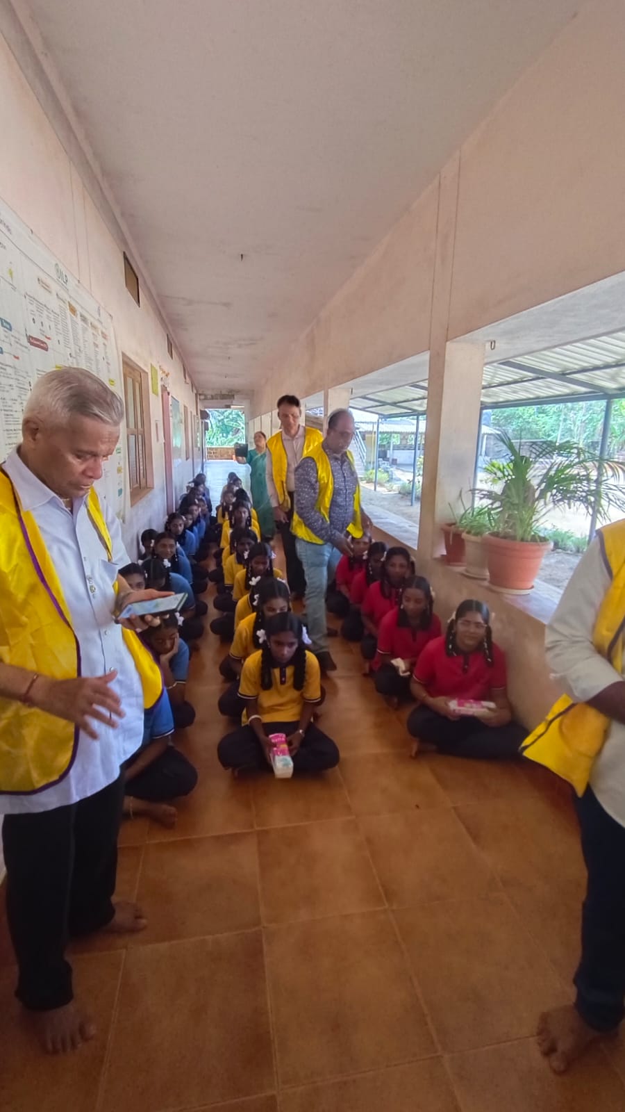 DISTRIBUTION OF SANITARY PADS TO GOVT SCHOOL GIRL STUDENTS.