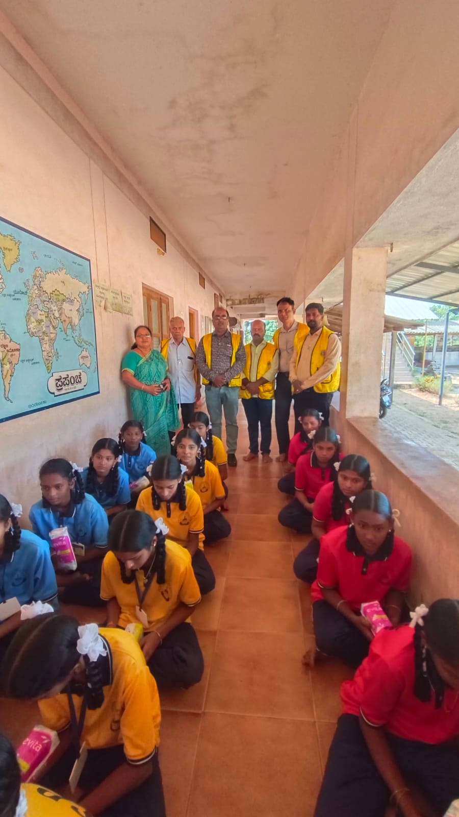 DISTRIBUTION OF SANITARY PADS TO GOVT SCHOOL GIRL STUDENTS.