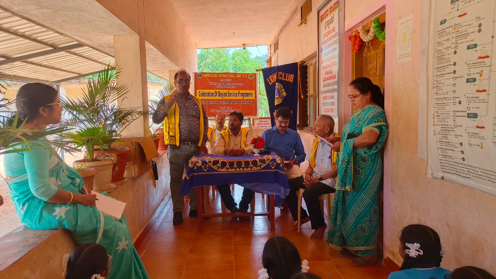 DISTRIBUTION OF SANITARY PADS TO GOVT SCHOOL GIRL STUDENTS.