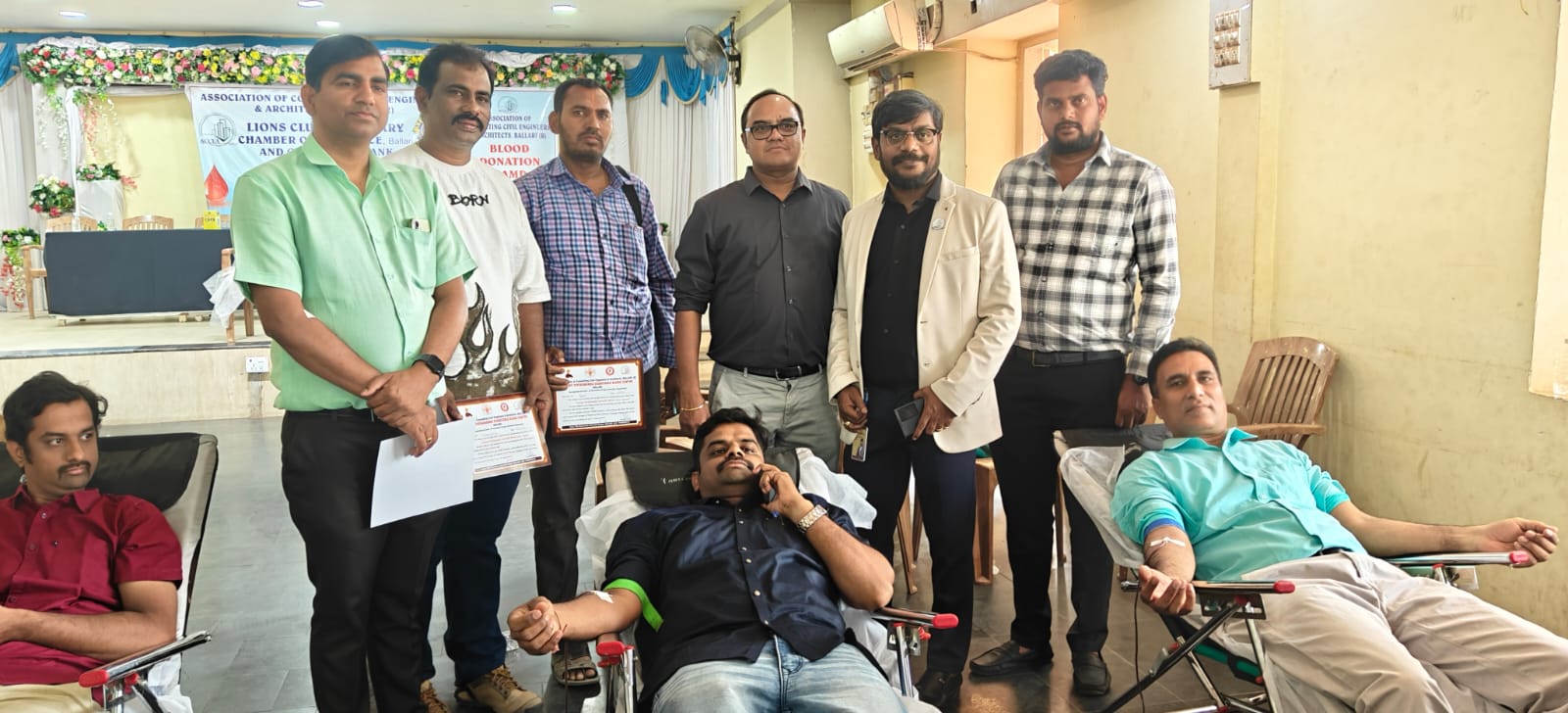 VOLUNTARY BLOOD DONATION CAMP IN ASSOCIATION WITH ENGINEERS ASSOCIATION, BELLARY