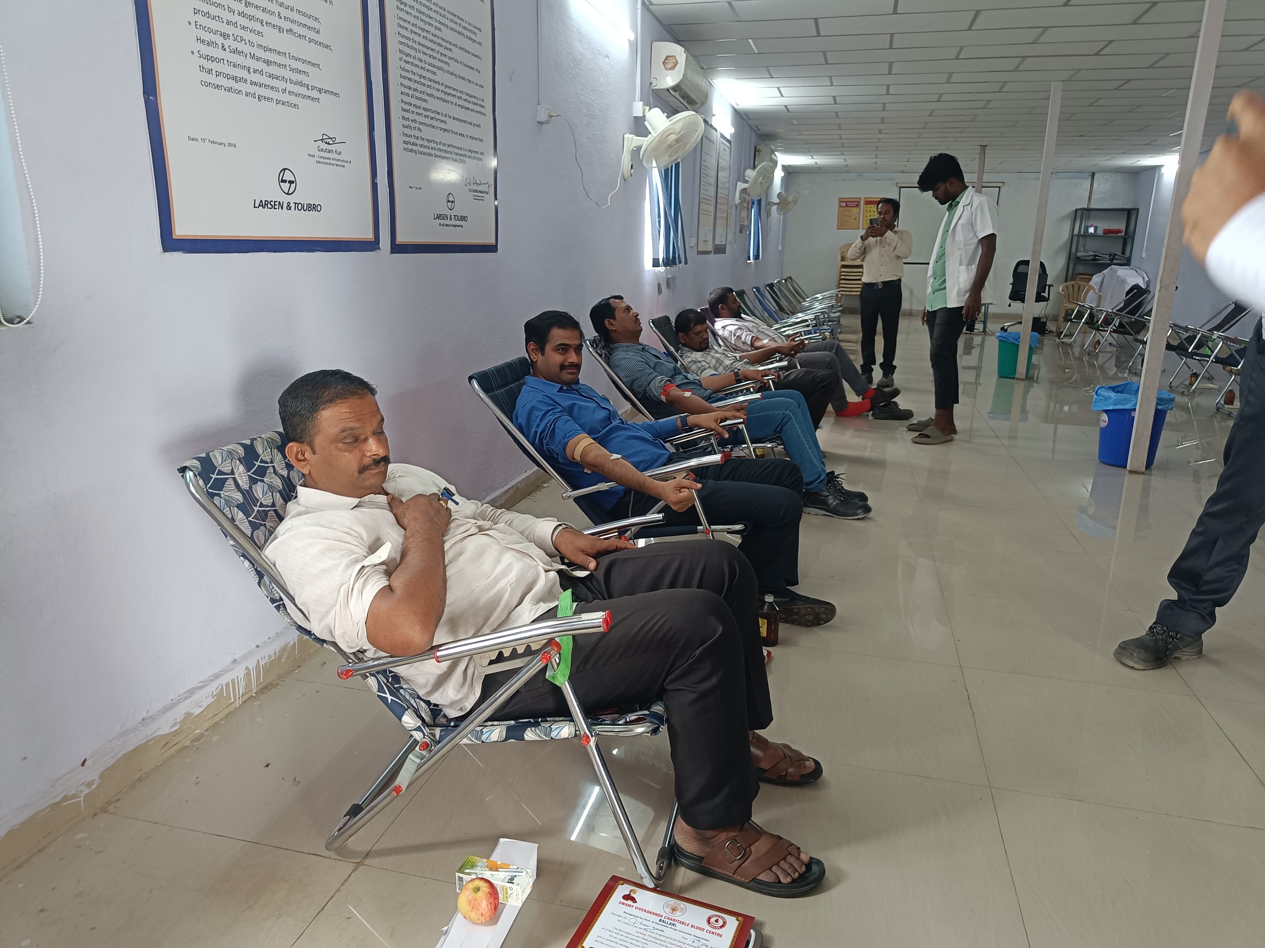 Voluntary Blood Donation Camp – National Safety Day Date: 04-03-2026 | Venue: L&T Premises, Bellary