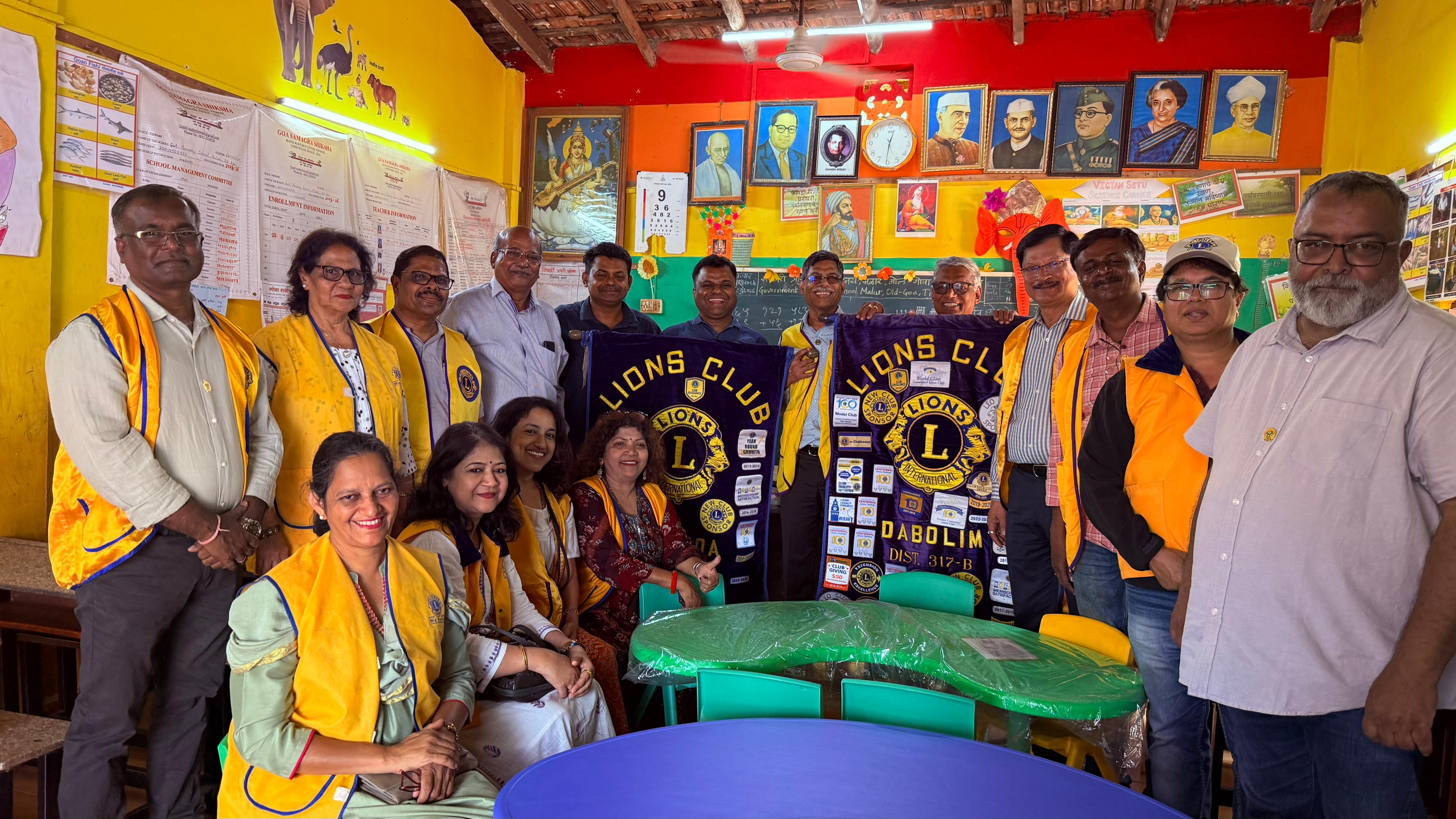 Distributed Benches and chairs to GPS Mollar along with LC Dabolim