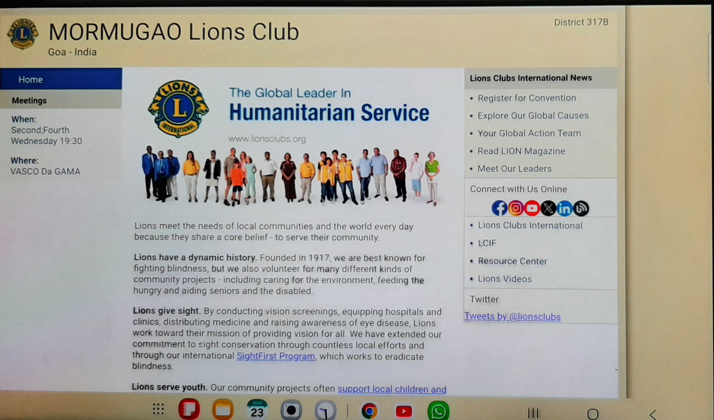 Assistance to Clubs and e-clubhouse website.