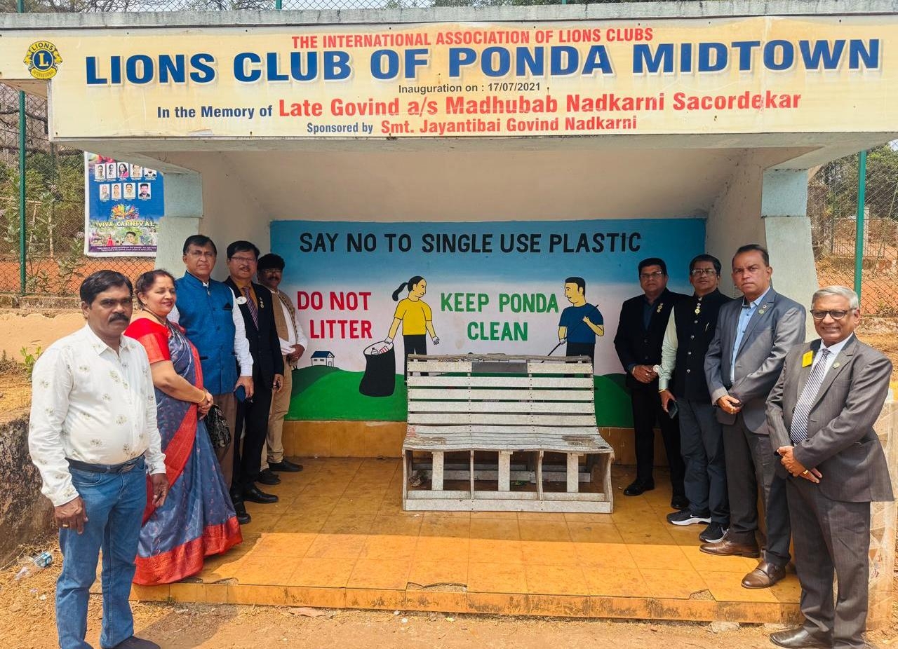 As a Zone chairperson of zone II Region I attended the inaugural ceremony of Bus Stop which is constructed by Lions club of Ponda Midtown