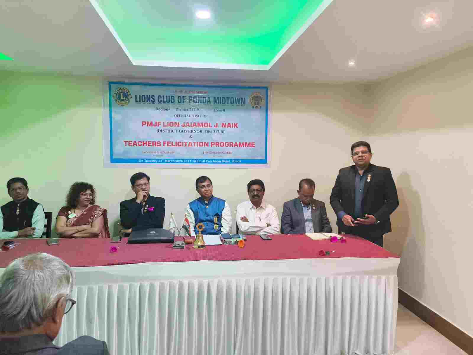 As a zone chairperson of zone II Region I attended the function of District Governors Visit to Lions club of Ponda Midtown