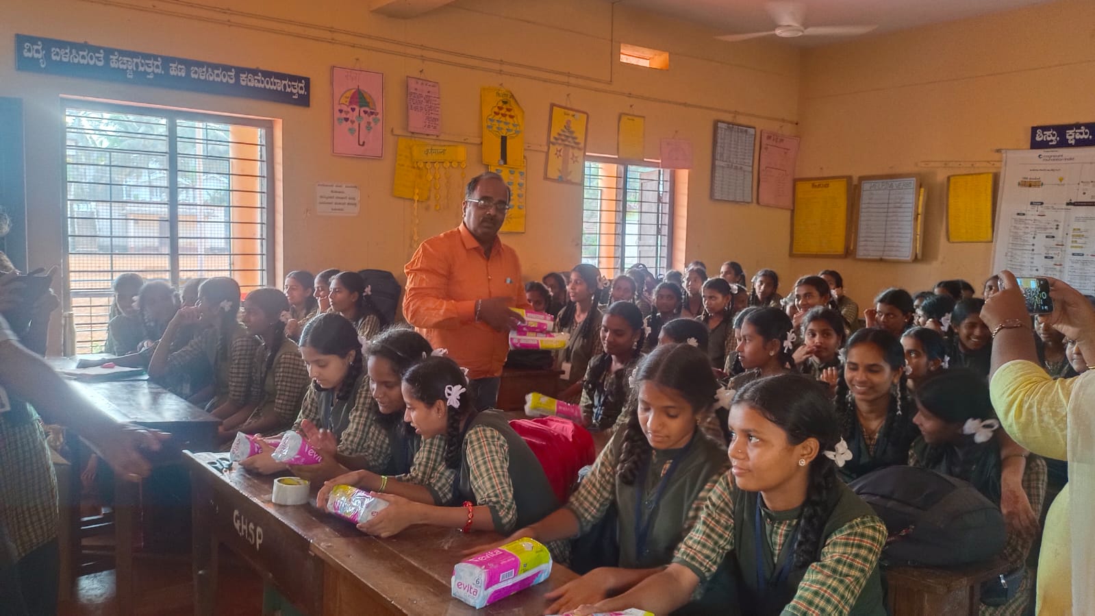 Distribution of Sanitary Pads