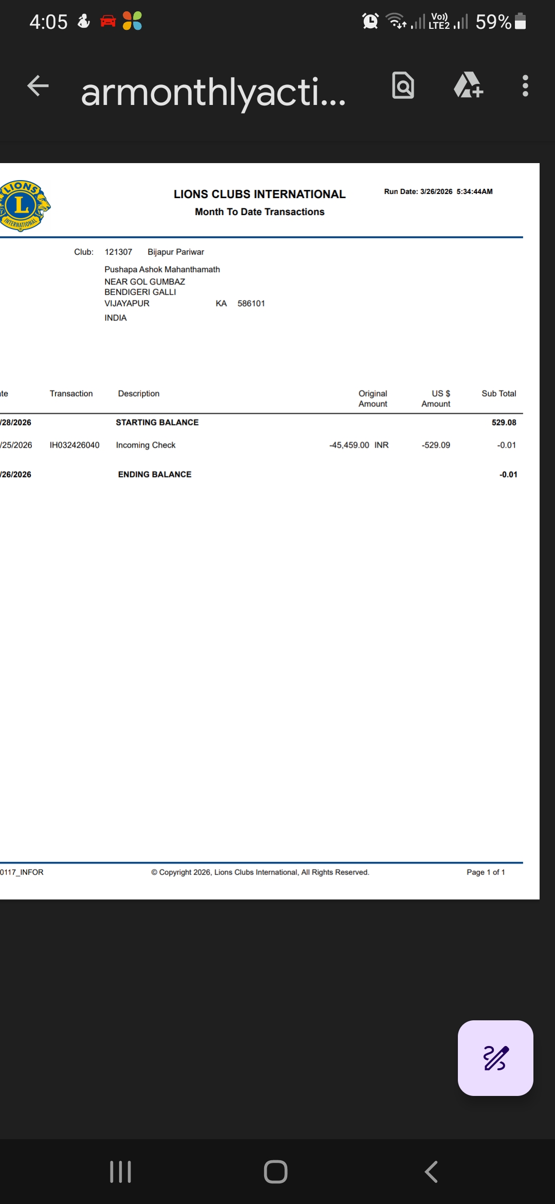 Assistance to Clubs.