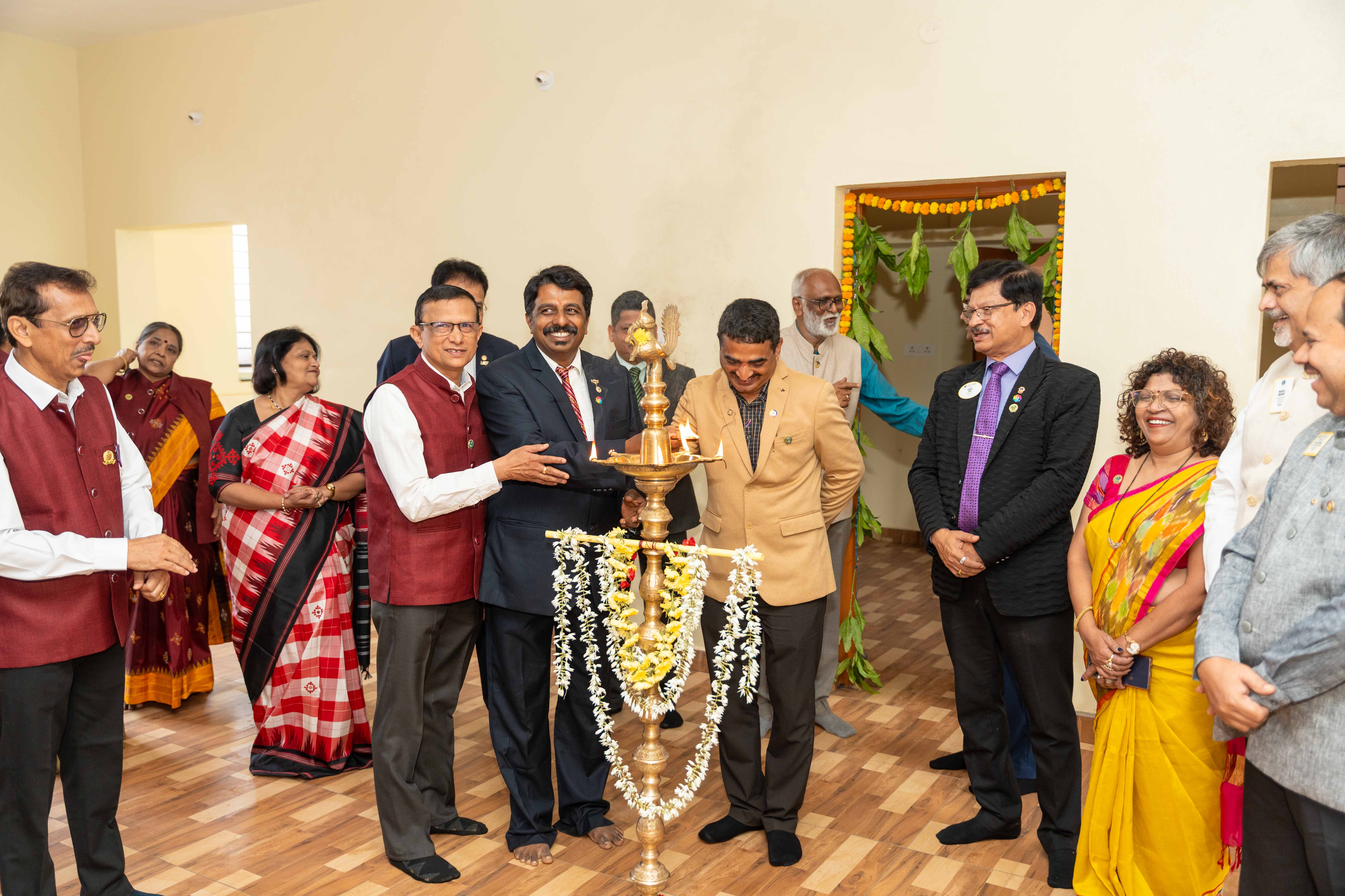 ATTENDED THE LIONS CLUB OF SIRSI -LCIF SPONSORED HUNGER RELIEF PROJECT BUILDING INAUGARATION CEREMEONY