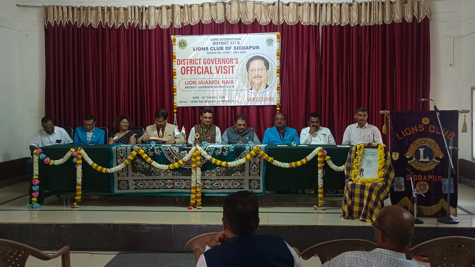 DISTRICT GOVERNOR ANNAUL VISIT TO LIONS CLUB OF SIDDAPUR