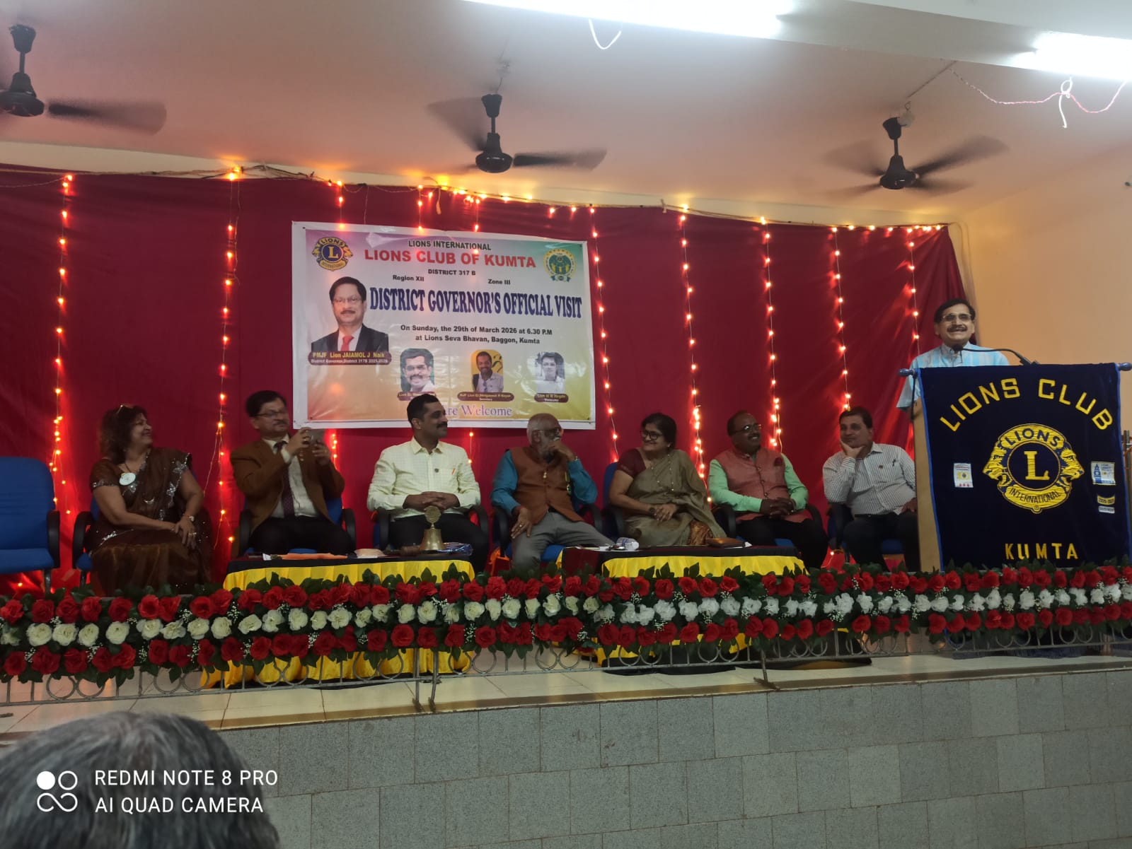 DG'S ANNAUL VISIT TO LIONS CLUB OF KUMTA