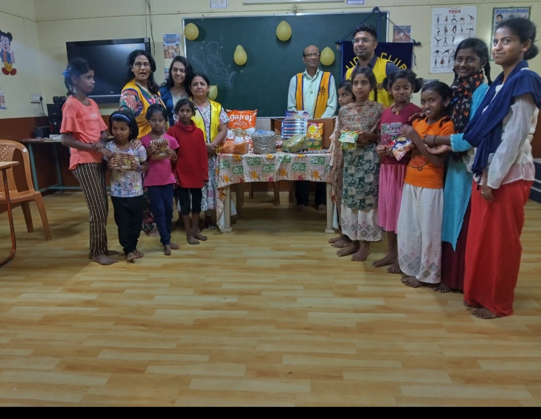 Food groceries distribution at orphanage