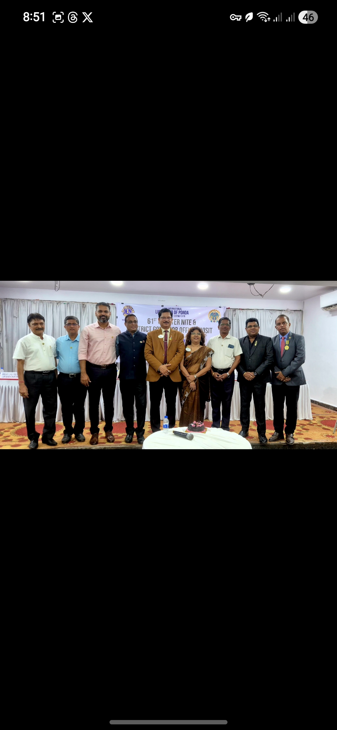 Attended Charter Nite of Lions Club of Ponda 