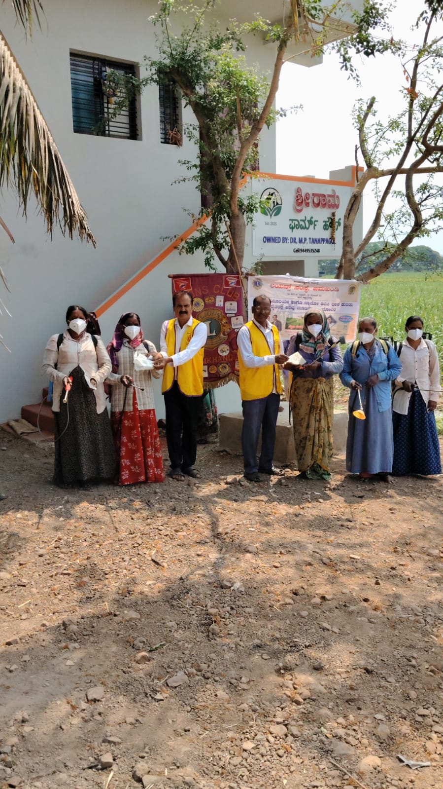 Distribution of Protective Masks for Farmers
