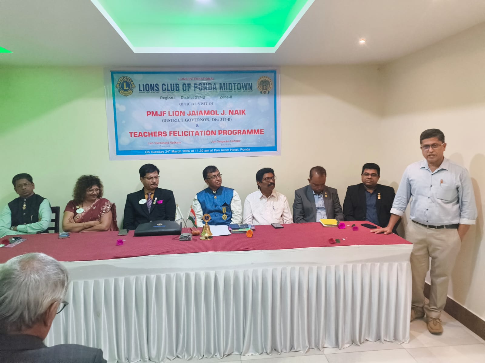 Attended District Governors official visit to Lions Club of Ponda Midtown 