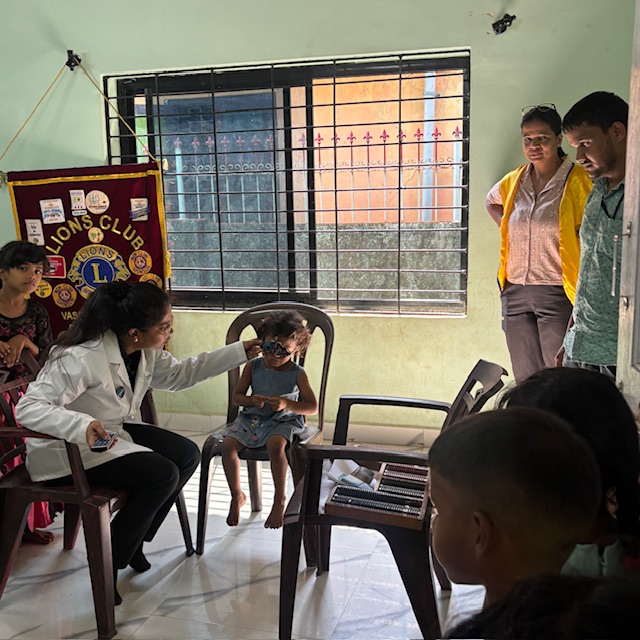 Eye check up camp for underprivileged children 