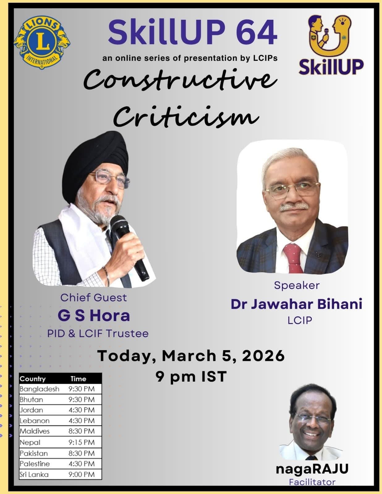 Topic : Constructive Criticism