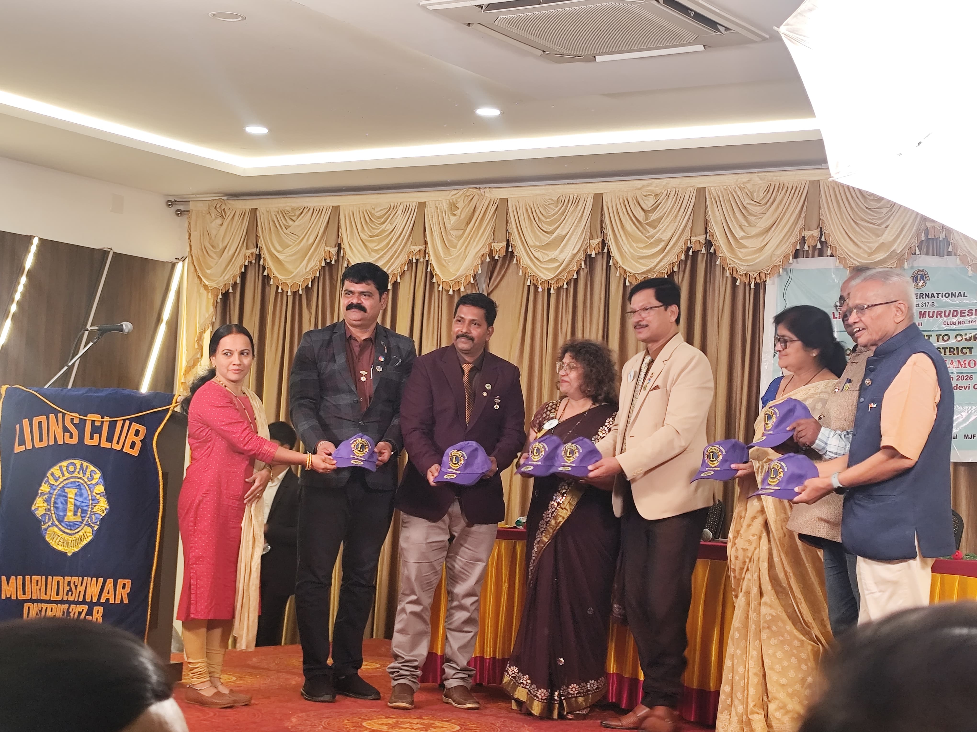 DISTRIBUTED 200 LION CAPS TO GOVT SCHOOL CHILDREN.