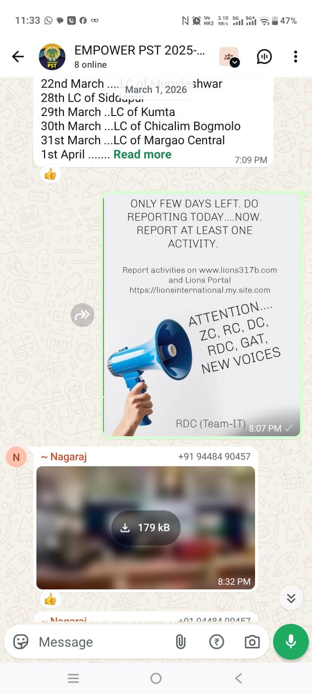 Circulation of Flyers for activity reporting for the month of March 26