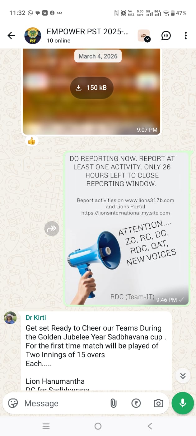 Circulation of Flyers for activity reporting for the month of March 26