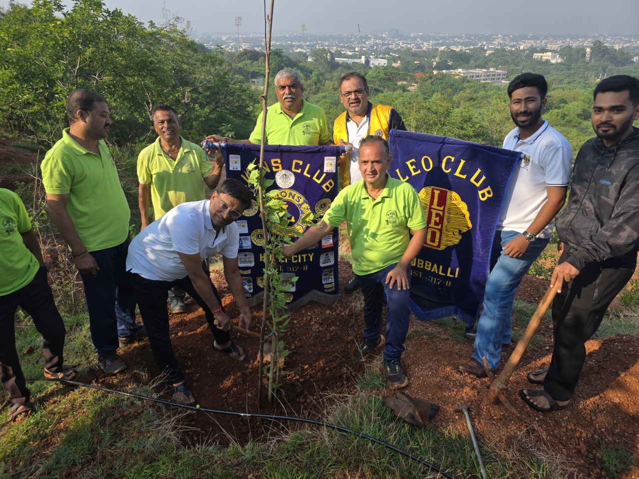 On 23rd April 2026, We the PST of the Lions Club of Hubli City , along with our Lion and Leo members, successfully carried out a plantation drive at Nrupatunga Betta, Hubli .