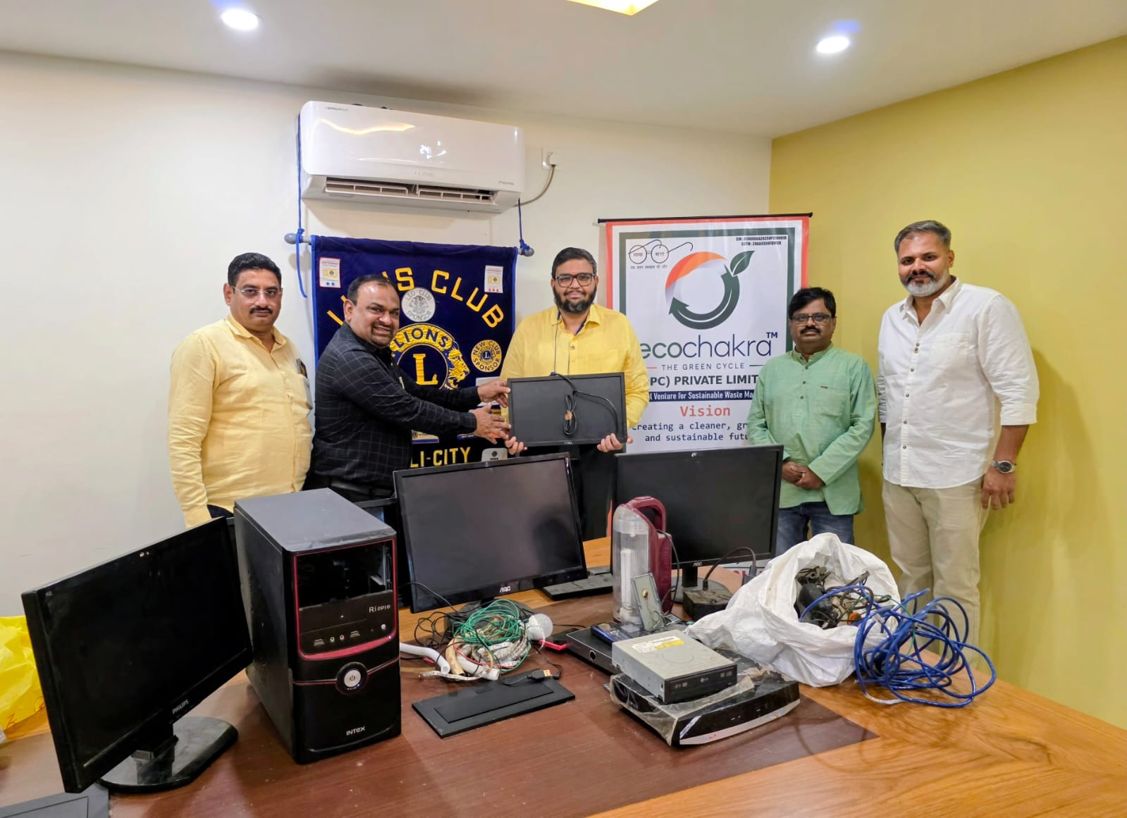 On 23rd April 2026, in accordance with District Protocol to observe Environment Week , we—the P S T and members of the Lions Club of Hubli City —successfully organized an E-Waste Collection Drive .