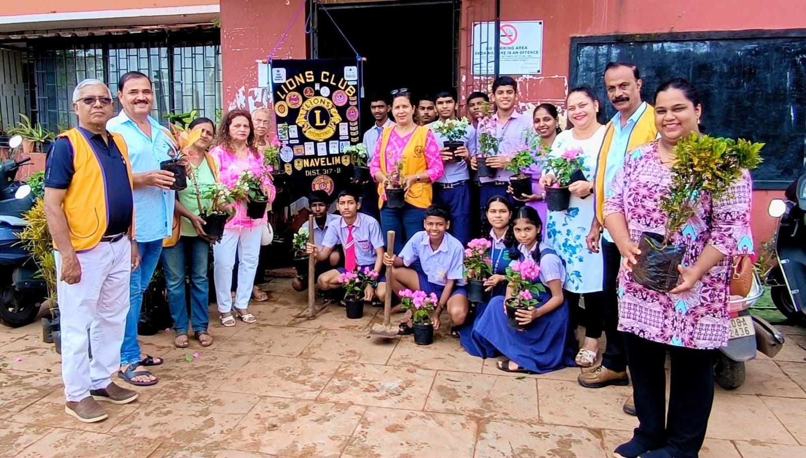 The 3rd World Wide Week Of Service with Theme Environment at Rosary High School Navelim
