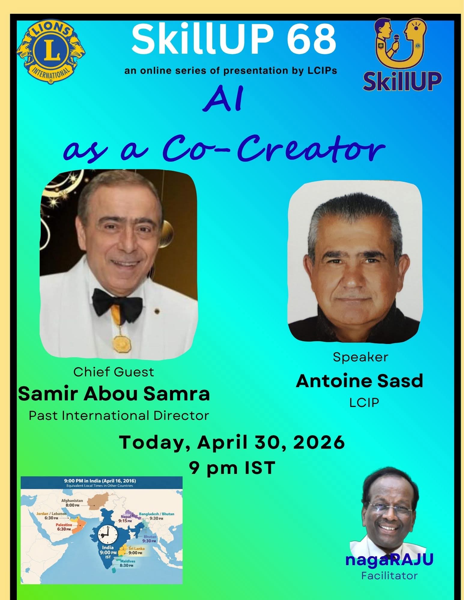 Attended Online Training Event 68 Skill Up by LCIP Antoine Saad on the Topic AI as a Co Creator