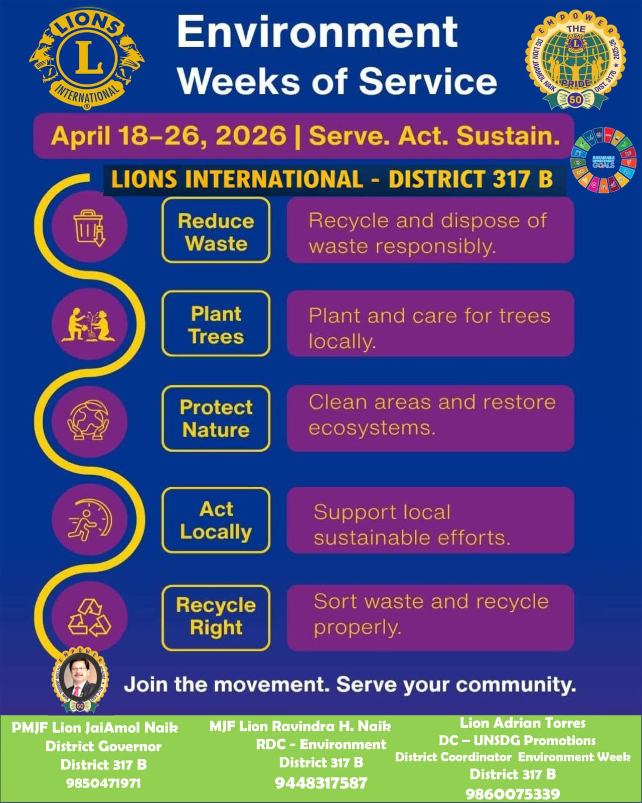 Promotion For World Wide Week of Service - Environment for 18th to 26th April 2026