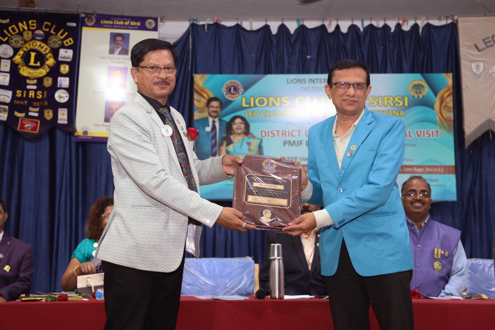 ATTENDED DG OFFICIAL VISIT OF THE LIONS CLUB OF SIRSI