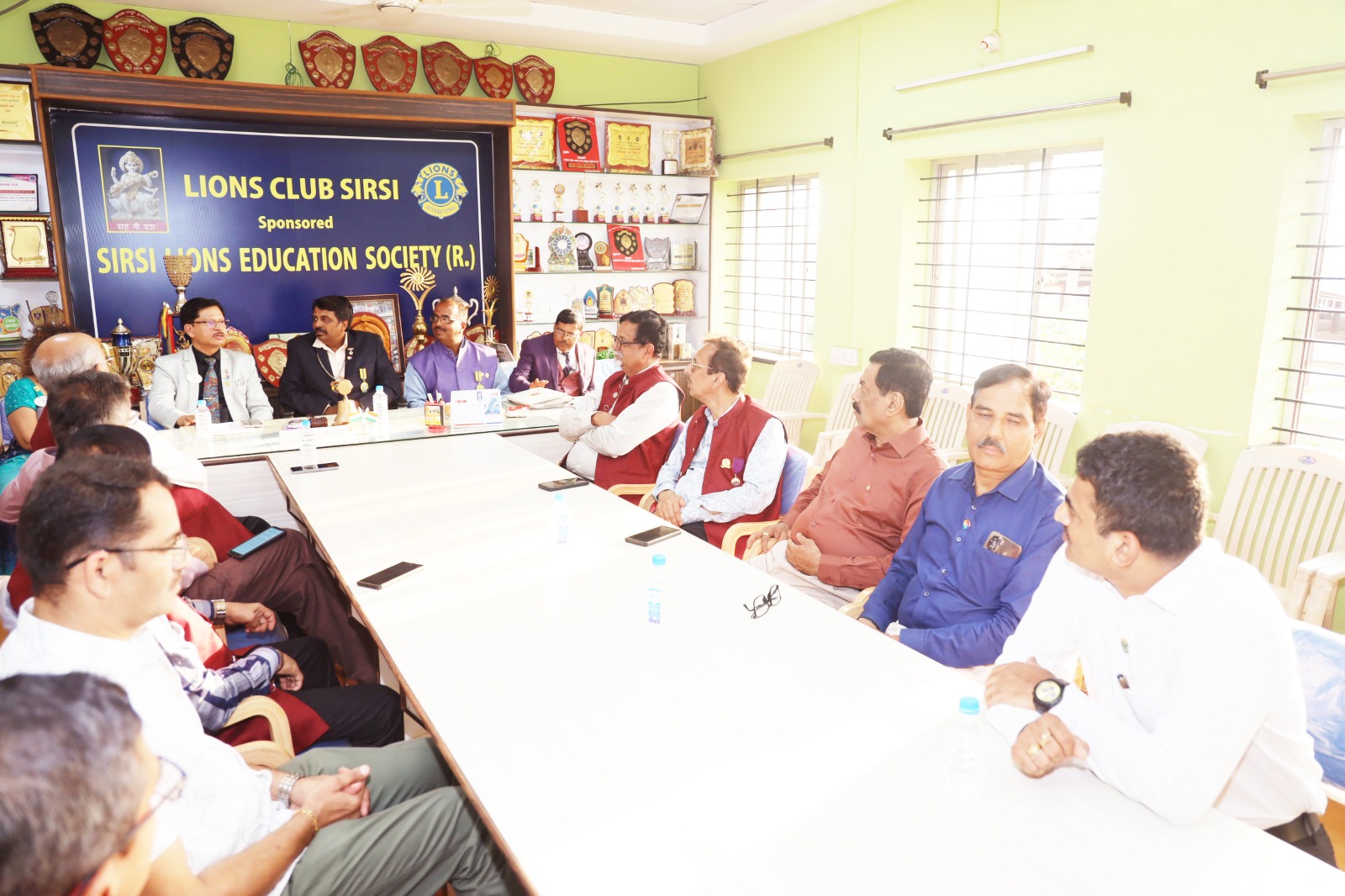 ACCOMPANYING DIST GOVERNOR FOR LIONS CLUB OF SIRSI VISIT