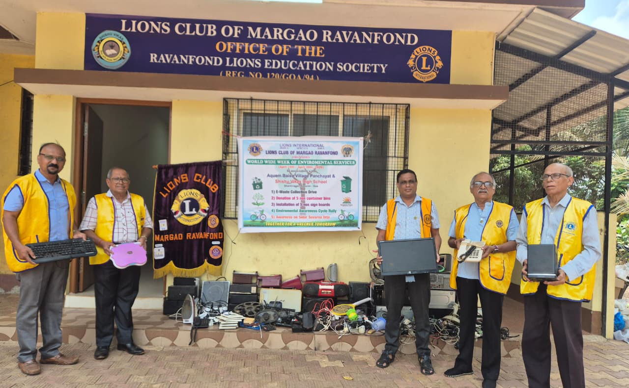 Visited LC Margao Rawanfond . Lions Club of Margao Rawanfond organised E- Waste Collection Drive 🌲🌱🌴🪴